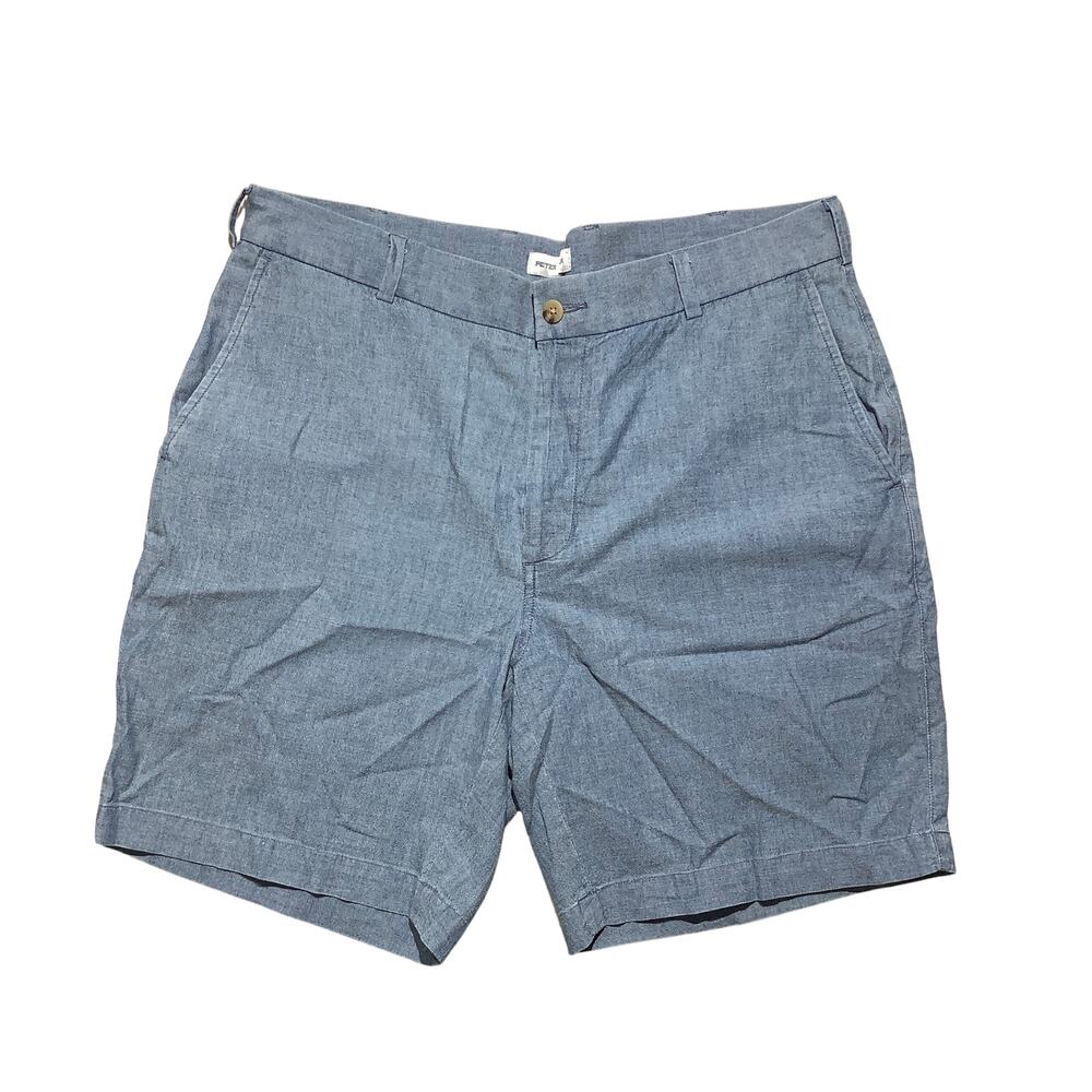 Peter Millar Seaside Chambray Golf Shorts Men's Size 34 — Coastal, Golf, Classic